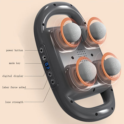 Pistolet de massage à 4 têtes, masseur portatif pour tissus profonds pour tout le corps, pieds, jambes, taille, dos, cou et plus, adapté à la relaxation.