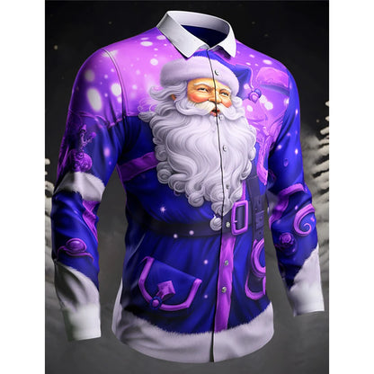 Chemise père Noel pour hommes 3 D mode