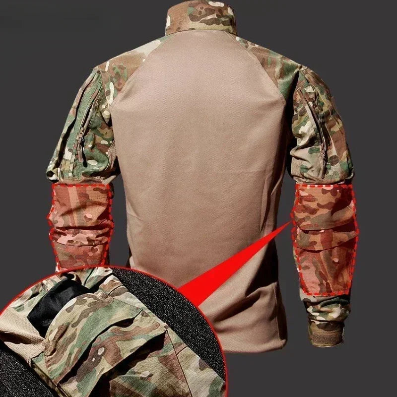 Nouvelles chemises tactiques, costume de chasse, entraînement en plein air, ensemble de camouflage Durable et respirant, imperméable, séchage rapide, chemises de Combat coupe-vent