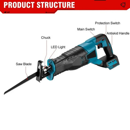 Scie alternative électrique sans fil, scie multifonction aste, outils de coupe du métal et du bois, batterie Makita 18V, 10000 éventuelles Md Cutting Tools For Makita 18V Battery