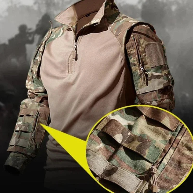 Nouvelles chemises tactiques, costume de chasse, entraînement en plein air, ensemble de camouflage Durable et respirant, imperméable, séchage rapide, chemises de Combat coupe-vent