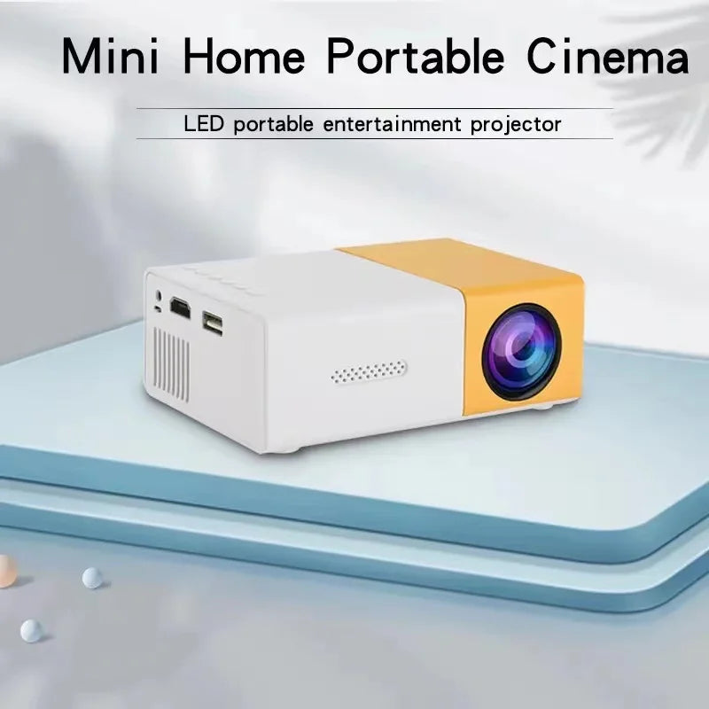 YG300 Micro Portable LED Outdoor Mini HD 1080P Mobile Projector Kids Projector Ultra Clear Projector, Mini Portable Projector